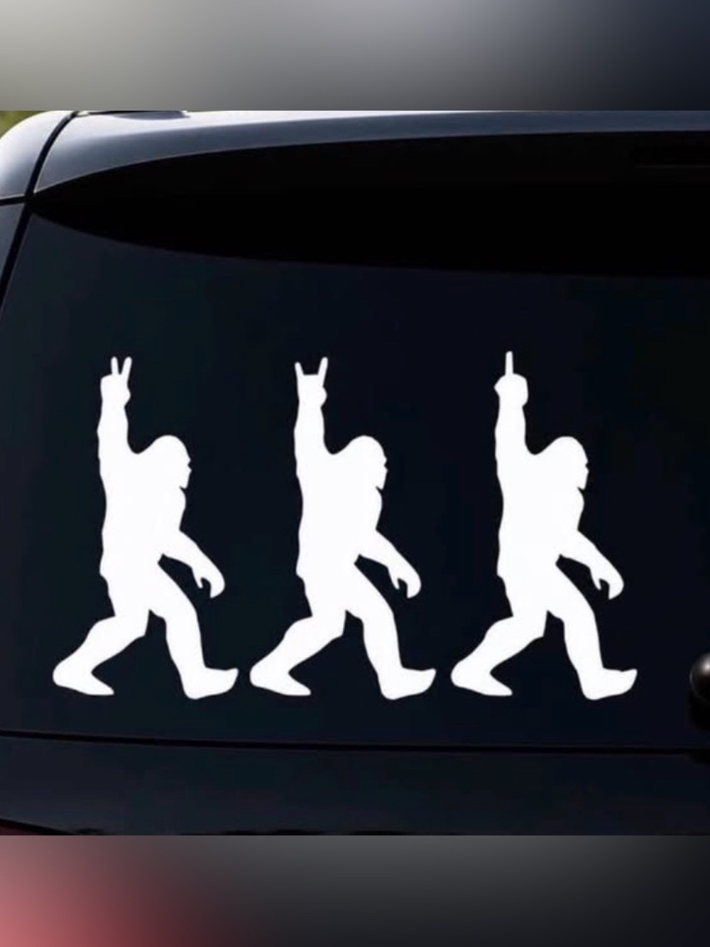✌🏻🤘🏻🖕🏻Sasquatch Vinyl Decal - 6 inches